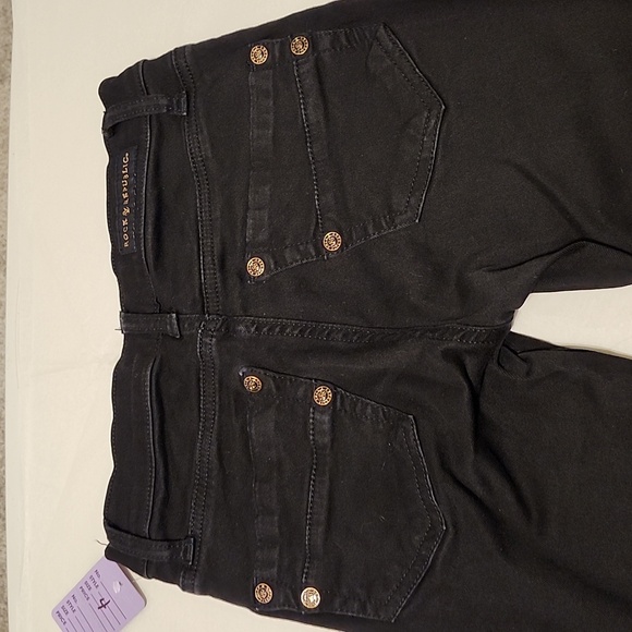 NWOT Women's Rock &Republic Black Skinny Jeans Size 4 Kashmiere - Picture 5 of 8